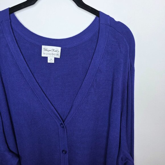 Whisper Knit Louis Dell Olio Cardigan Womens 3X - Picture 3 of 7